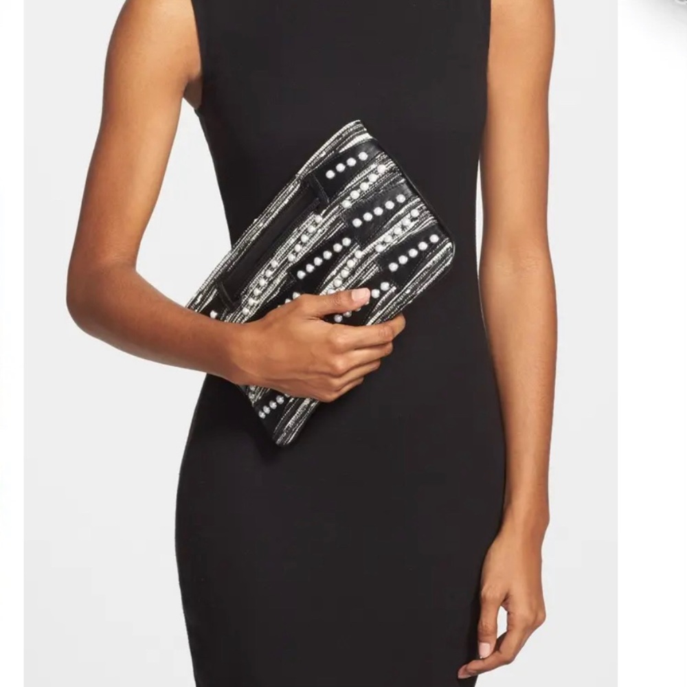 DANNIJO Viper Embellished Calfskin clutch